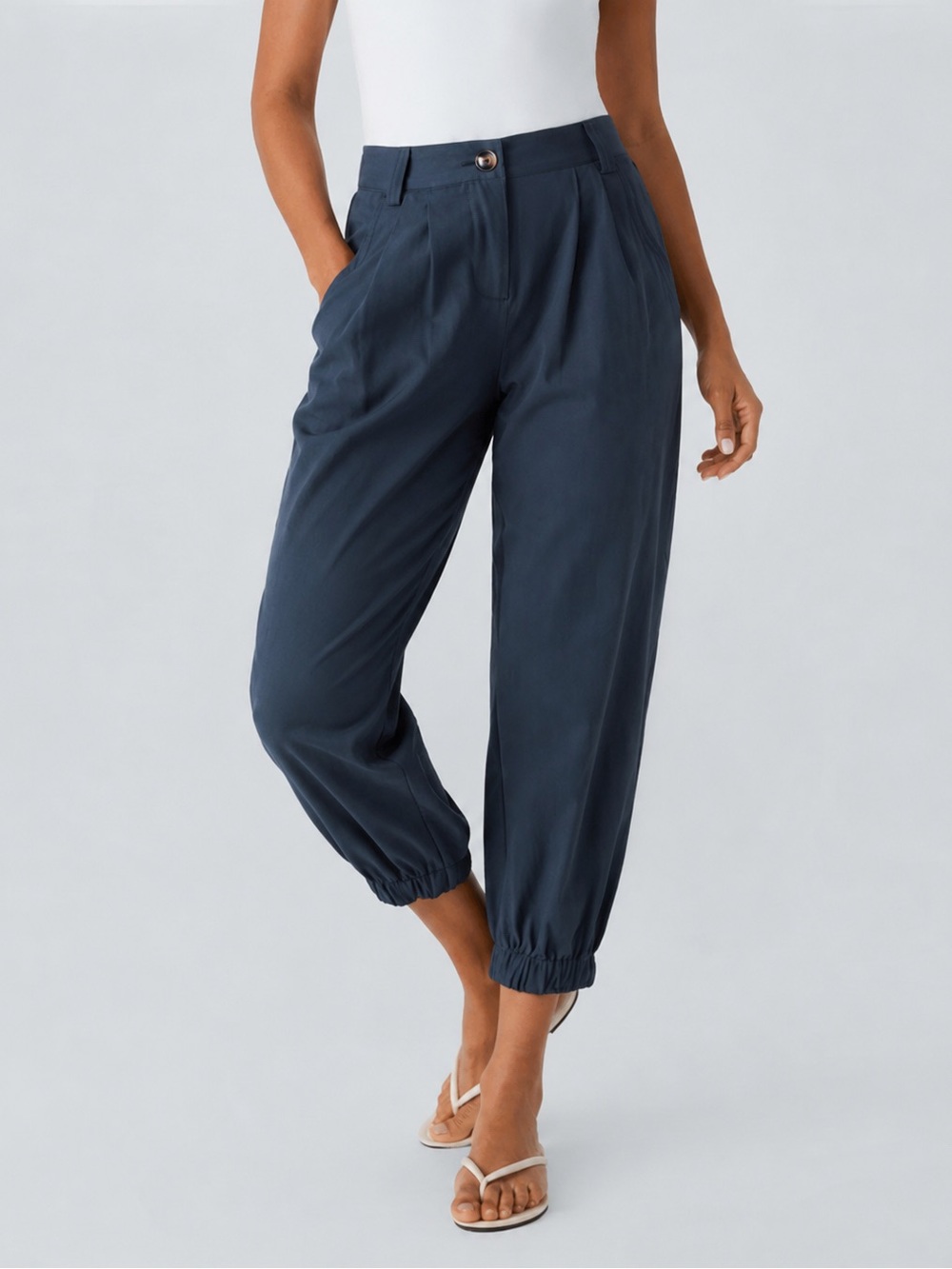 HALARA Navy Blue Relaxed Jogger Pants